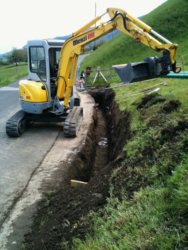 Sickerleitung Winnenwies Kanalisation und Werkleitungen Tiefbau