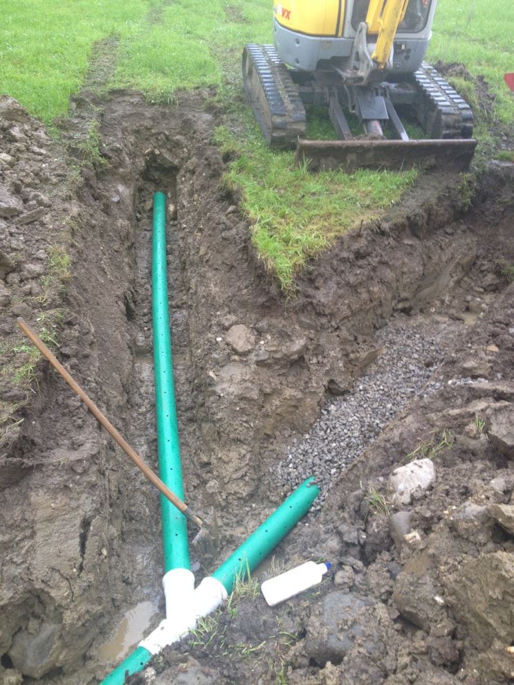 Sickerleitung Kuhnenboden Kanalisation und Werkleitungen Tiefbau