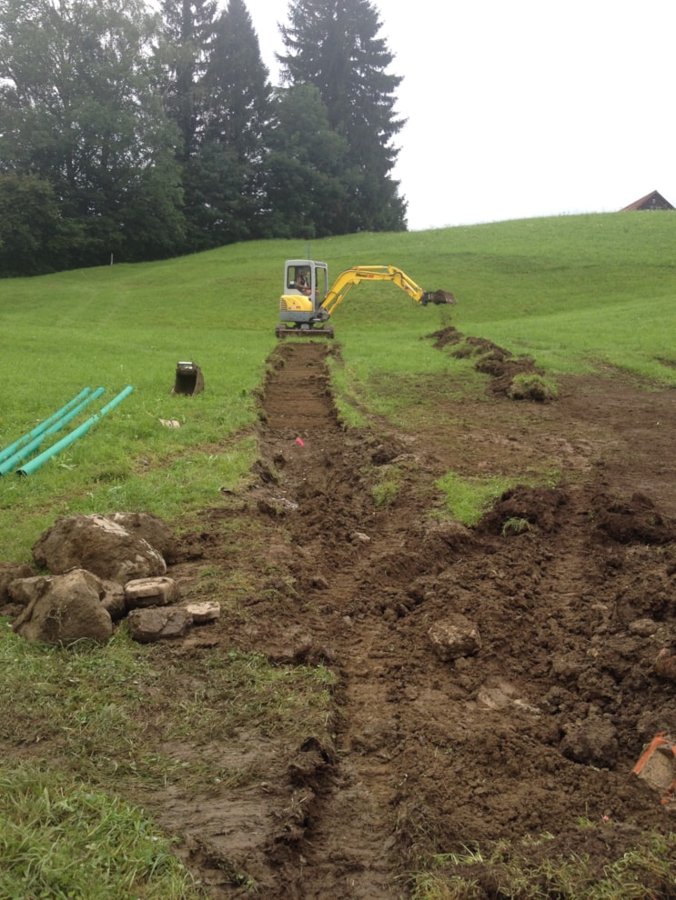 Sickerleitung Kuhnenboden Kanalisation und Werkleitungen Tiefbau