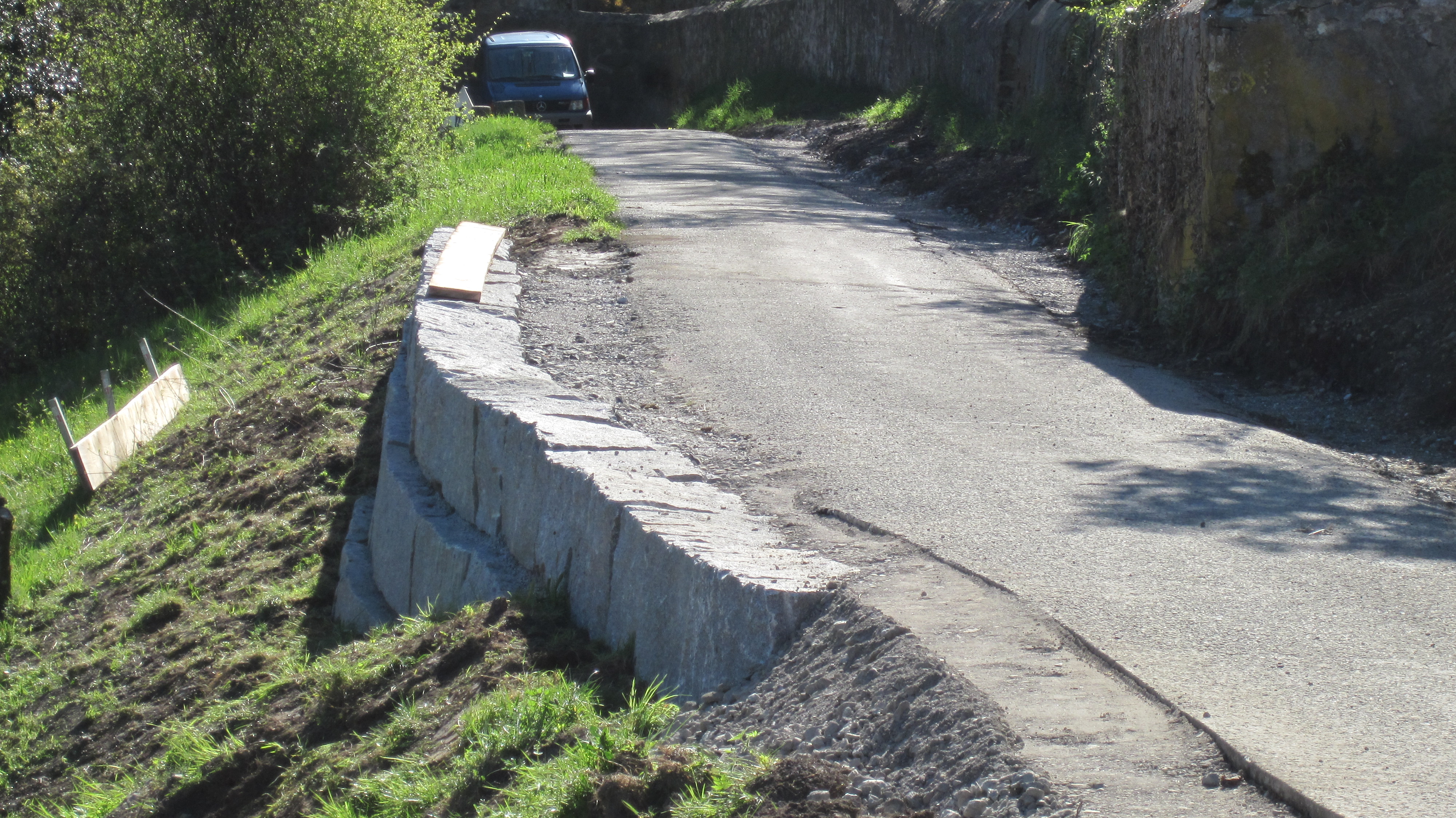 Strassenverbreiterung Schlossweg, Werdenberg