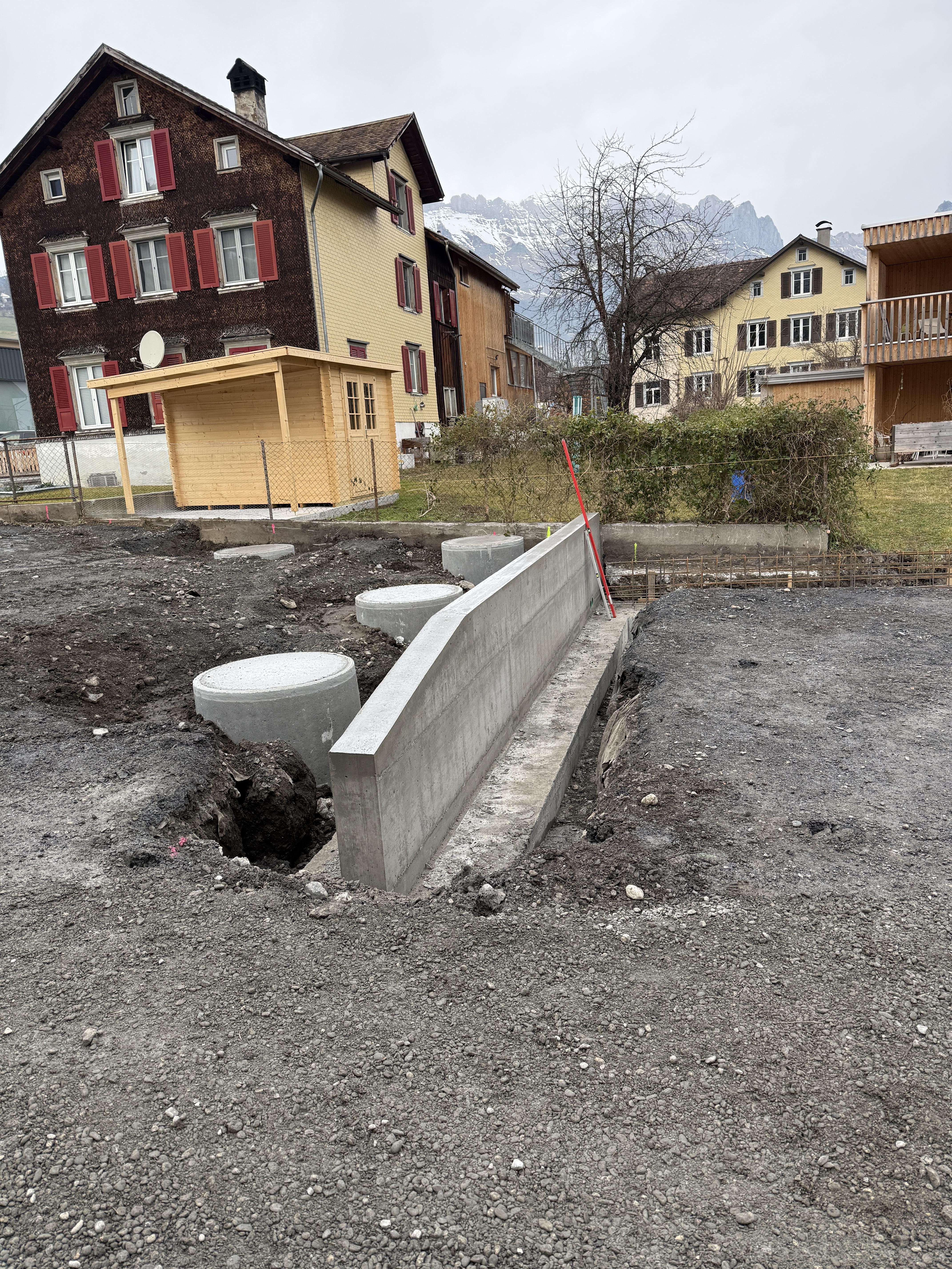 Gässli, Grabs, Fundation Carport